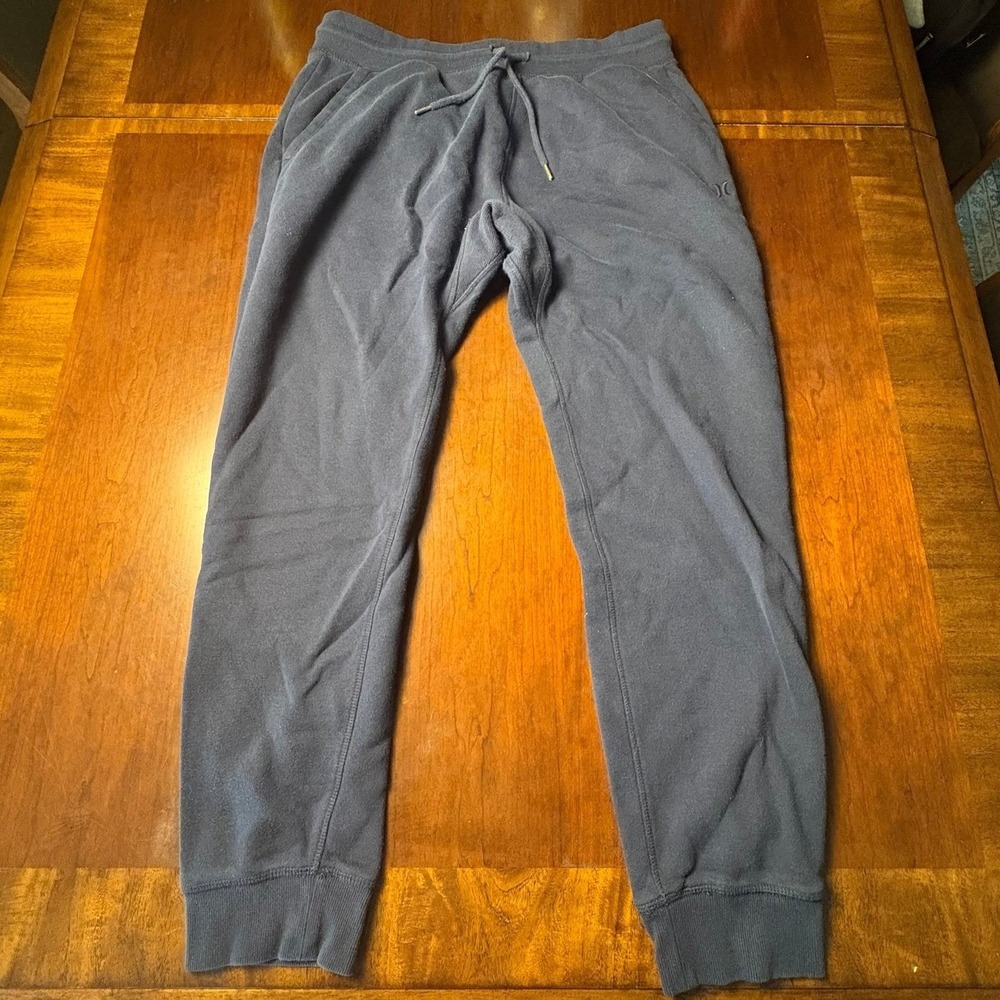 Hurley Distressed Navy Fleece Jogger Sweatpants XL